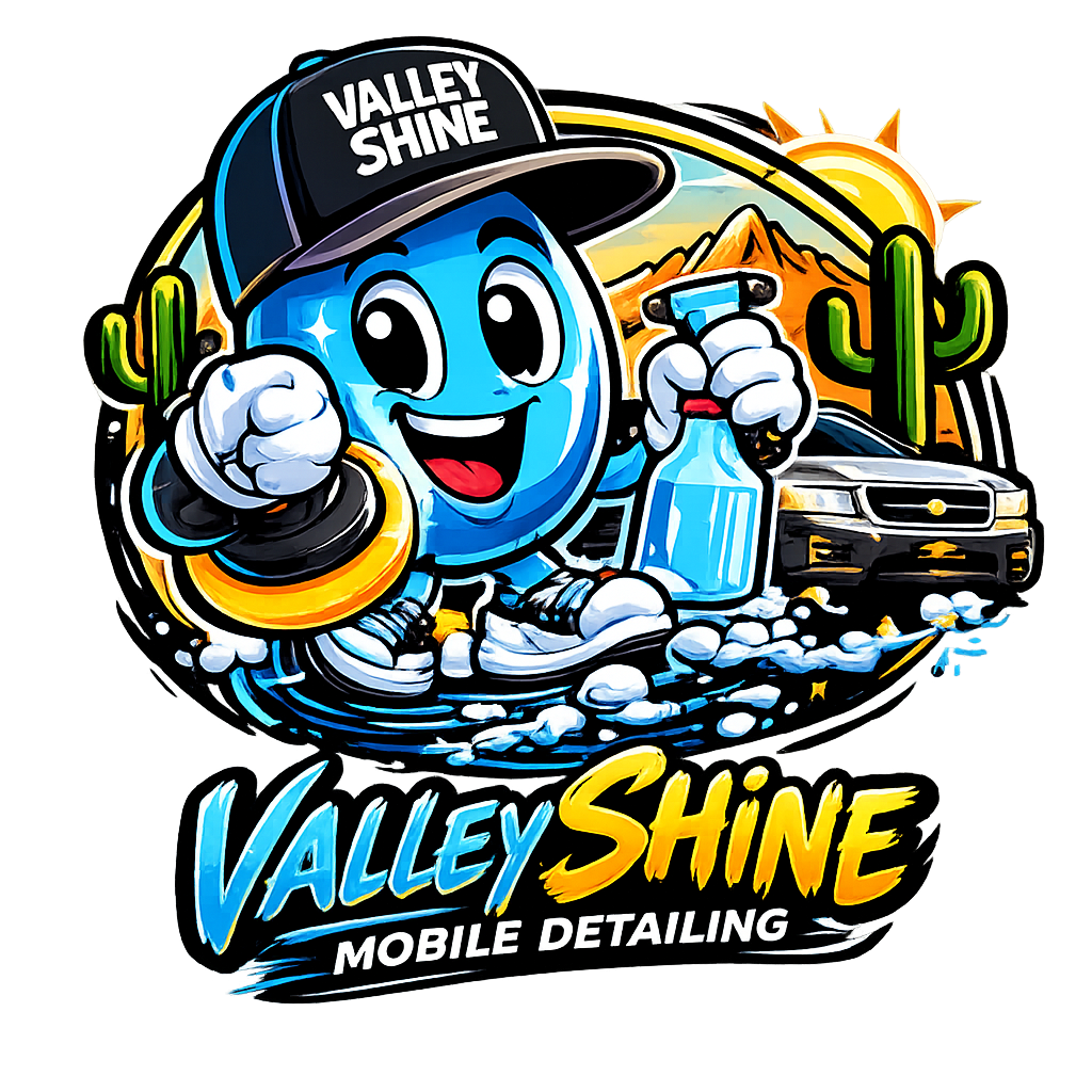 Valley Shine Mobile Detailing mascot logo